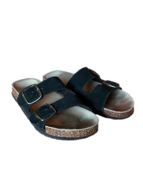Cherokee black double strap cork sandals
